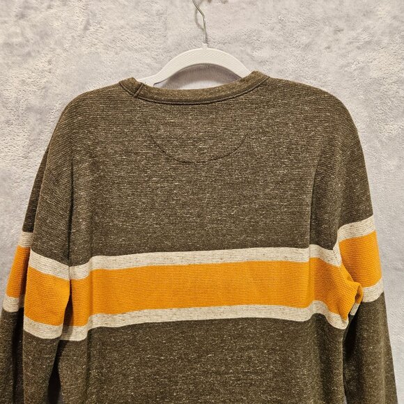 American Eagle Thermal Shirt Mens M Henley Long Sleeve Waffle Knit gorpcore work - Picture 6 of 15